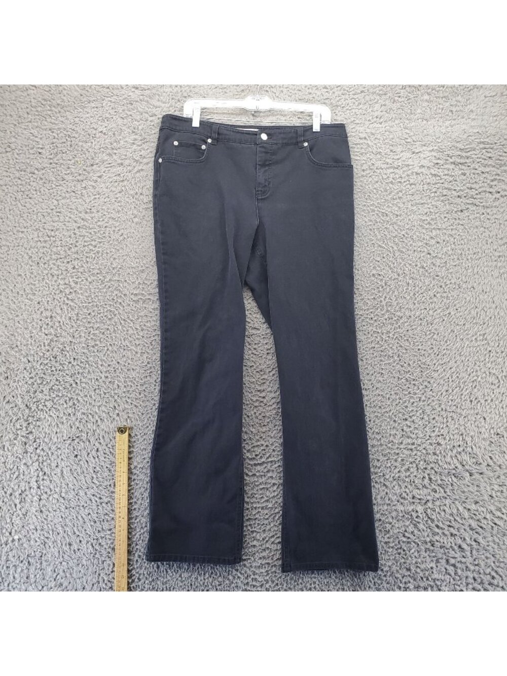 Jones New York Jeans Womens Size 12 Black Stretch Denim Lexington Bootcut